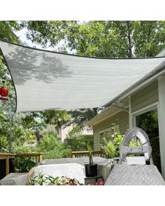 TANG Sunshades Depot A Ring Design Steel Cable Wire Reinforcement Sun Shade Sails 260 GSM with 8'' inch Hardware Kit - Customizable with Size and Color