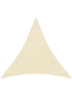 TANG 6' x 6' x 6' Sun Shade Sail Triangle Shade Canopy Patio Cover UV Block Permeable Cloth Fabric for Pergola Backyard Porch Deck Garden Carport Awning Outdoor Activity, Beige