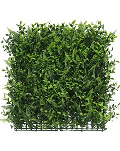 E&K 9Pcs 20" x 20" Artificial 3D Plant Wall Panels, Faux Grass Wall Backdrop Decor, UV-Anti Greenery Boxwood Hedge Privacy Screen for Outdoor Indoor Wedding Garden Backyard (Style 09) - 3D Panel 20" - Style 09, 9, 20"x20"