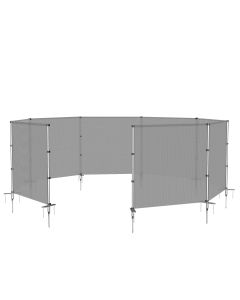 TANG Outdoor Privacy Fencing with Poles Ground Spikes Dog Garden Privacy Fence Backyard Patio Yard Barrier Boarder Divider Grey 4'x99'