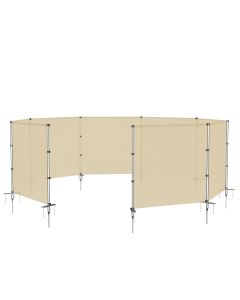 TANG Outdoor Privacy Fencing with Poles Ground Spikes Dog Garden Privacy Fence Backyard Patio Yard Barrier Boarder Divider Beige 4'x99'