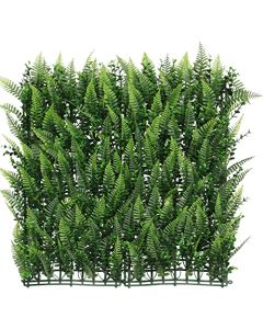 E&K 5Pcs 20" x 20" Artificial 3D Plant Wall Panels, Faux Grass Wall Backdrop Decor, UV-Anti Greenery Boxwood Hedge Privacy Screen for Outdoor Indoor Wedding Garden Backyard (Style 10) - 3D Panel 20" - Style 10, 5, 20"x20"