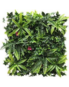 E&K 9Pcs 20" x 20" Artificial 3D Plant Wall Panels, Faux Grass Wall Backdrop Decor, UV-Anti Greenery Boxwood Hedge Privacy Screen for Outdoor Indoor Wedding Garden Backyard (Style 07) - 3D Panel 20" - Style 07, 9, 20"x20"