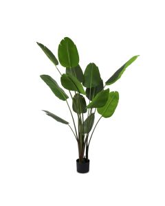 Bynbbur Artificial Bird of paradise 6 FT Faux Plants Indoor Outdoor with Black Pot Large Fake Tree for Home Office Living Room Kitchen Decor, 6 FT