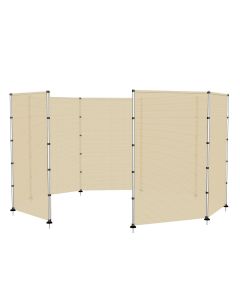 TANG Outdoor Privacy Fence Fencing for Inground Pools Deck Dog Fence with Poles on Concrete Deck Safety Fence Barrier Beige 6'x99'