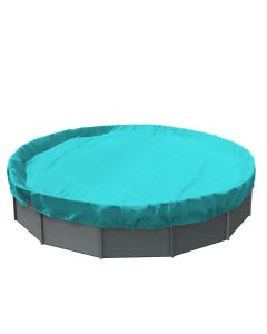 TANG 22' ft Round Pool Covers for 18 Feet Round Above Ground Tank Spa Pool Covers Winter Leaf Pool Covers Wire Rope Hemmed All Edges 4ft Overlap, Trampoline Cover (18', Turquoise)