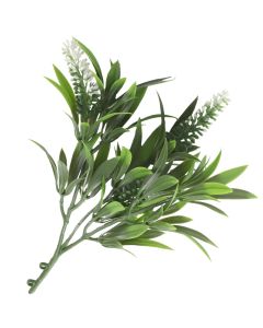 Bynbbur 9Pcs Fake Flowers Artificial Floral Plants Stems,10" Faux Flower Bouquets for Wedding Party Fall Decoration Greenery Home Room Indoor Outdoor Décor, Green with White