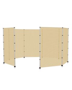 TANG TANG Outdoor Privacy Fence Fencing for Inground Pools Deck Dog Fence with Poles on Concrete Deck Safety Fence Barrier Hollow Beige 6'x99'