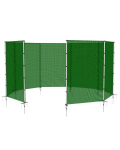 TANG Outdoor Temporary Fencing with Poles Ground Spikes Dog Garden Chicken Animal Mesh Fence for Backyard Patio Yard Fence Barrier Boarder Divider Removable 6'x99' Green