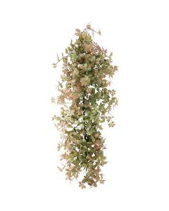 Bynbbur 9Pcs Fake Hanging Plants Artificial Vines, 20" Faux Greenery for Wall Home Room Table Wedding Indoor Outdoor Decoration, Dark Green with Red