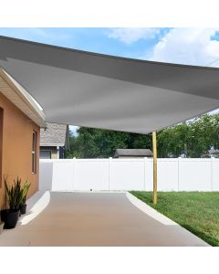 TANG 24'x24' Sun Shade Sail Rectangle Sunshade Canopy UV Block Shade Cloth Pergola Cover for Outdoor Patio Garden Gazebo Deck, Grey