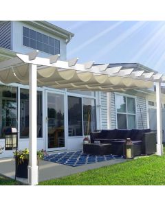 TANG Outdoor Retractable Pergola Replacement Shade Covers - Customizable with Size and Color