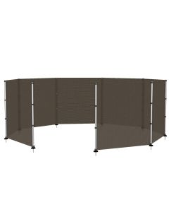 TANG Outdoor Privacy Fence Fencing for Inground Pools Deck Dog Fence with Poles on Concrete Deck Safety Fence Barrier Brown 4'x24'