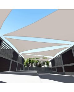 TANG Sunshades Depot 24'x24'x34' Right Triangle Waterproof Knitted Shade Sail with 8 inch Kit Curved Edge Beige U*V Block Shade Fabric Pergola Carport Awning Canopy Replacement Awning