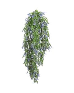 Bynbbur 9PC Fake Hanging Plants Artificial Vines 24" Floral Faux Greenery Plant for Wall Home Room Table Wedding Indoor Outdoor Decoration, Green with Lavender