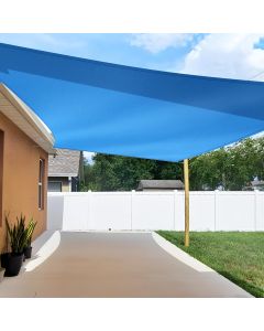 TANG 16'x16' Sun Shade Sail Rectangle Sunshade Canopy UV Block Shade Cloth Pergola Cover for Outdoor Patio Garden Gazebo Deck, Blue