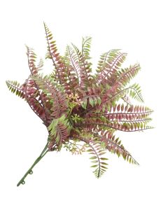 Bynbbur 9Pcs Fake Flowers Artificial Floral Plants Stems,10" Faux Flower Bouquets for Wedding Party Fall Decoration Greenery Home Room Indoor Outdoor Décor, Green with Red