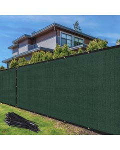 TANG 4' x 40' Privacy Fence Screen Green Shade Cloth with Grommets, Chain Link Fence Panels Outdoor Mesh Fabric Fencing, Balcony Windscreen Cover,Temporary Garden Fencing for Yard Deck Pool