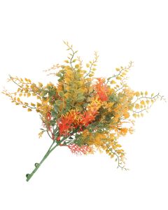 Bynbbur 30Pcs Fake Flowers Artificial Floral Plants Stems,10" Faux Flower Bouquets for Wedding Party Fall Decoration Greenery Home Room Indoor Outdoor Décor, Orange with Red
