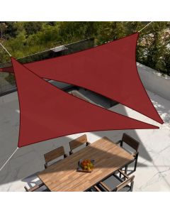 TANG Sunshades Depot 16'x16'x16' Equilateral Triangle Waterproof Knitted Shade Sail with 6 inch Hardware Kit Curved Edge Red U*V Block Pergola Carport Awning Canopy Replacement Awning