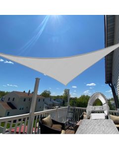 TANG Sunshades Depot A Ring Design Steel Cable Wire Reinforcement 48'x48'x67.9' Feet Right Triangle Sun Shade Sails Light Gray Heavy Duty Permeable 260 GSM with 8'' inch Hardware Kit
