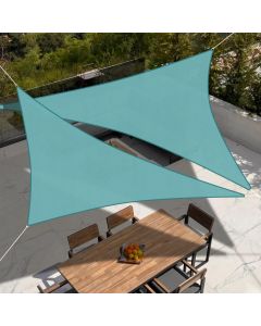 Sunshades Depot 16'x16'x16' Equilateral Triangle Waterproof Knitted Shade Sail with 6 inch Hardware Kit Curved Edge Turquoise Green U*V Block Pergola Carport Awning Canopy Replacement Awning