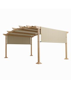 TANG 13'x40' Pergola Shade Cover Replacement Canopy for Patio Deck SunShade Universal Shade Cloth with Grommets for Garden, Sunscreen Fabric with Weighted Rods(Beige)