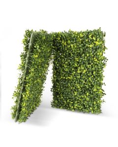 Bynbbur 28PCS 18"x12" Artificial Panel Hard Base Fence Privacy Screen Evergreen Wall for Patio Indoor Outdoor Garden Wedding Décor, Milan Double Side