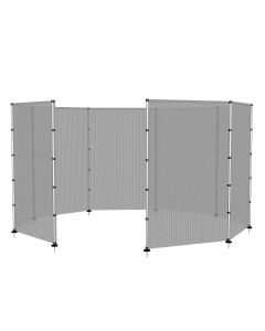 TANG TANG Outdoor Privacy Fence Fencing for Inground Pools Deck Dog Fence with Poles on Concrete Deck Safety Fence Barrier Hollow Grey 6'x99'