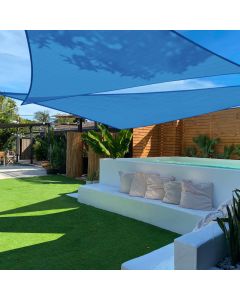 TANG 21'x21'x30' Sun Shade Sail Rignt Triangle Shade Canopy Outdoor Patio Covers UV Block Cloth for Pergola Backyard Porch Deck Garden Carport, Blue