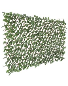 TANG 2PC Artificial Leaf Expandable Privacy Fence Screen, Faux Boxwood Stretchable Lattice Panels for Patio Backyard Balcony Screens Greenery Wall Decoration, IVY Single Side