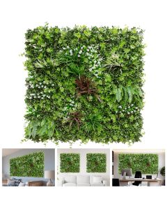TANG 40"x40"-15PC Artificial Greenery Boxwood Panels Grass Wall Panel, Faux Privacy Fence Ivy Screens Backdrop Fake Hedge for Indoor Outdoor Wedding Décor, Style-5