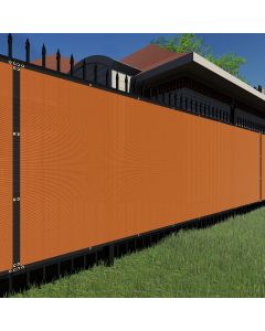 TANG Sunshades Depot Orange 1'x2' 260 GSM Privacy Fence Screen Commercial Construction Site Windscreen Residential Chainlink Fence Netting Fence Cover Privacy Blockage with Excellent Airflow