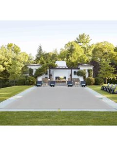 TANG 24'x50' Inground Pool Cover Safety Winter Covers with Wire Rope Hemmed All Edges, Heavy Duty Rectangular Mesh Cover for Swimming Pools Leaf Net Covers (Light Grey)