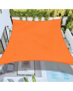 Bynbbur Sun Shade Sail 8'x12' Rectangle Shade Cloth for Garden, Permeable Shade Canopy Outdoor Patio Covers for Pergola Backyard Deck Outside Activity, Orange