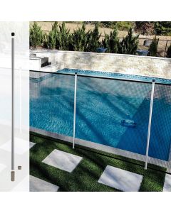 TANG 4' Removable Fence Post with Inground Pole Sleeves 3-Piece Combination Post Fix Mesh Privacy Fence Fabric for Pools Backyard Chicken Dog Veggie Garden Fence Pole Pack of 10