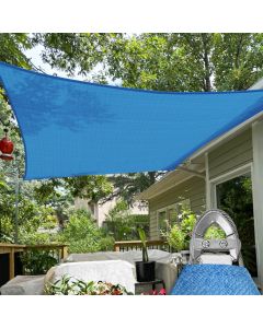 TANG 9' x 11' Sun Shade Sail with Super A Ring, Rectangle Sunshade Canopy Heavy Duty 260 GSM Shade Cloth with Steel Cable Wire Reinforcement for Backyard Pool Patio Pergola Cover, Beige