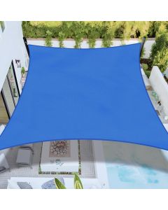 Bynbbur Sun Shade Sail 10'x15' Rectangle Shade Cloth for Garden, Permeable Shade Canopy Outdoor Patio Covers for Pergola Backyard Deck Outside Activity, Blue