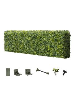 Bynbbur Artificial Hedge Wall 90"Lx54"Hx6"W Boxwood Hedges Outdoor Patio Greenery Walls, Fake Grass Privacy Wall Screens, Office Living Room Divider, Wedding Party Décor