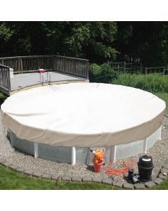 TANG 23' ft Round Pool Covers for 20 Feet Round Pool Above Ground Tank Spa Pool Covers Leaf Winter Waterproof Covers Wire Rope Hemmed All Edges 3ft Overlap, Trampoline Cover