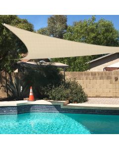 TANG 2'x2'x3' Sun Shade Sail Rectangle Sunshade Canopy UV Block Shade Cloth Pergola Cover for Outdoor Patio Garden Gazebo Deck, Sand