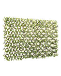 Bynbbur Expandable Privacy Fence Greenery 6PCS Faux Ivy Privacy Screen Fences Lattice Panels, Artificial Leaf Fence Cover Boxwood Hedge Wall for Outdoor Balcony Wedding, Buxus Leaves Single Side