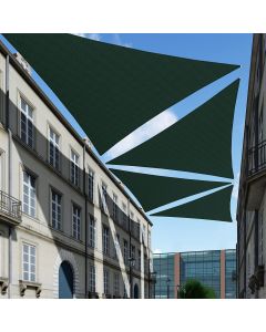 TANG 28' x 28' x 28' Sun Shade Sail Triangle Shade Canopy Patio Cover UV Block Permeable Cloth Fabric for Pergola Backyard Porch Deck Garden Carport Awning Outdoor Activity, Green