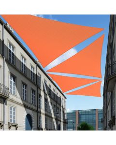 TANG 28' x 28' x 28' Sun Shade Sail Triangle Shade Canopy Patio Cover UV Block Permeable Cloth Fabric for Pergola Backyard Porch Deck Garden Carport Awning Outdoor Activity, Orange