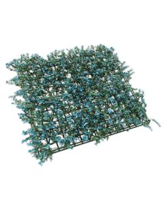 TANG 20"x20"-9PC Artificial Greenery Boxwood Panels Grass Wall Panel, Faux Privacy Fence Ivy Screens Backdrop Fake Hedge for Indoor Outdoor Wedding Décor, Blue Buxus Panel