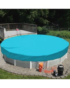 TANG 23' ft Round Pool Covers for 20 Feet Round Pool Above Ground Tank Spa Pool Covers Leaf Winter Waterproof Covers Wire Rope Hemmed All Edges 3ft Overlap, Trampoline Cover