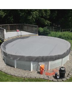TANG 22' ft Round Pool Covers for 18 Feet Round Above Ground Tank Spa Pool Covers Winter Leaf Pool Covers Wire Rope Hemmed All Edges 4ft Overlap, Trampoline Cover (18', Light Grey)
