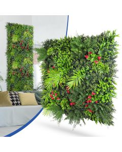 Bynbbur 1 PCS 40"x40"Artificial 3D Panel Fence Privacy Screen Evergreen Panels Fake Plant Wall Decor for Indoor Outdoor Garden Wedding Décor Mixed 11 Style