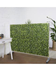 Bynbbur Movable Room Divider 40"H x 60"W Faux Greenery Hedge Wall, Artificial Boxwood Panels Portable Room Partition with Wheels, Privacy Screen Backdrop for Office Wedding Indoor Decoration