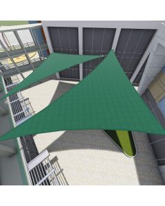 TANG Sun Shade Sail Triangle 2x2x3 Feet Sunshades Canopy with Hardware Kit, Shade Cloth Fabric Pergolas Cover for Outdoor Patio Deck Garden Backyard Awning, Green